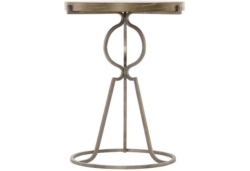 Bernhardt Rustic Patina 387 12 Round End Table With Wood 387 12 Rustic Round End Table