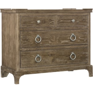 Bernhardt Rustic Patina Rustic 3 Drawer Bachelor S Chest With Gallery Top Belfort Furniture Nightstands