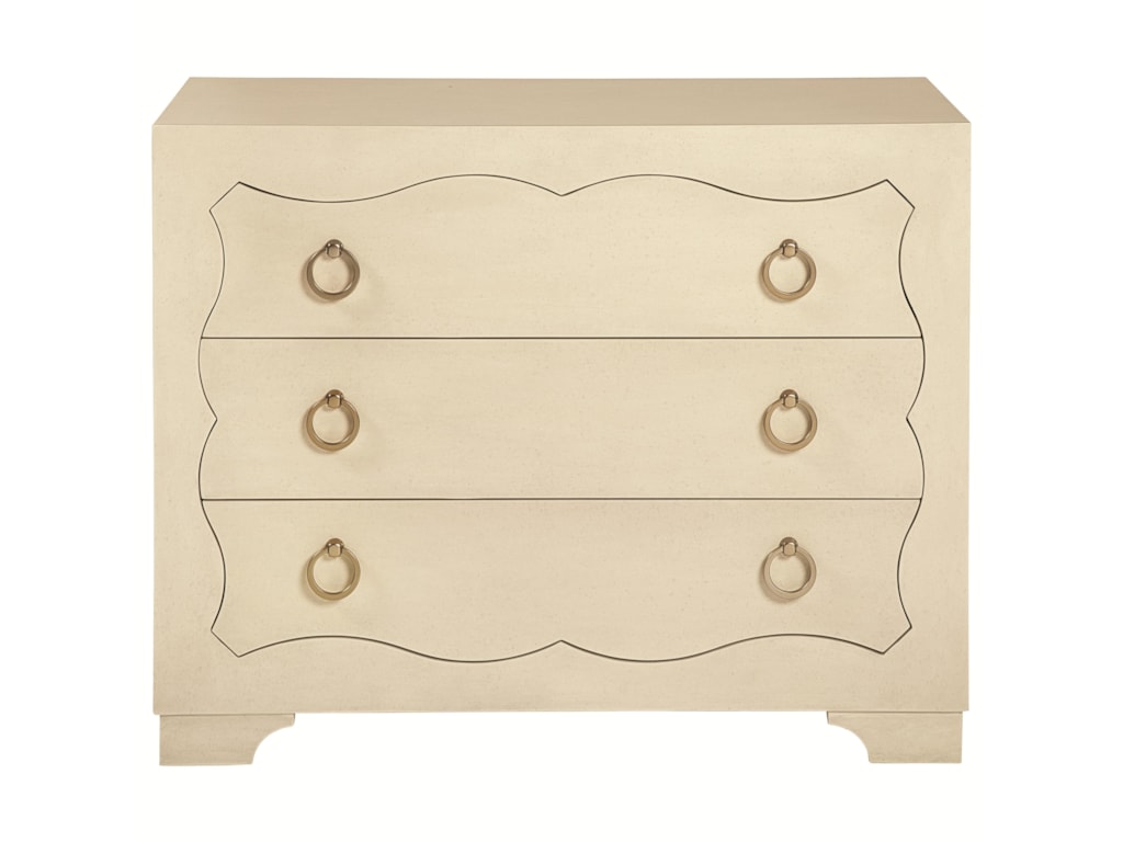 Bernhardt Salon Nightstand With 3 Decorative Shaped Drawers Howell Furniture Nightstands