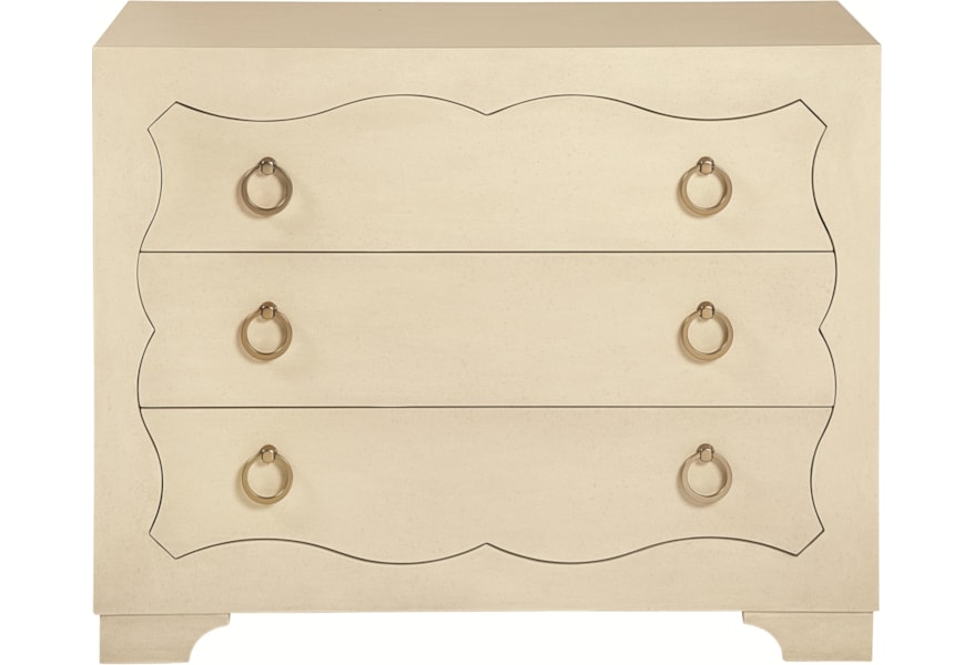 Bernhardt Salon 341 229 Nightstand With 3 Decorative Shaped Drawers Dunk Bright Furniture Nightstands