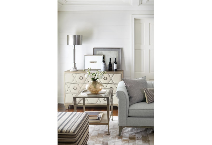 Bernhardt Santa Barbara Transitional Metal End Table With