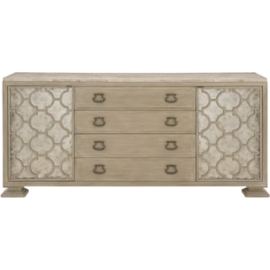 Bernhardt Santa Barbara 385 132 385 132s Transitional Buffet With Stone Top And 6 Shelves Baer S Furniture Buffets