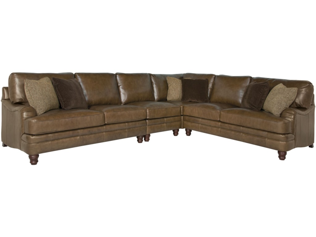 Bernhardt Tarleton Traditional Styled Sectional Sofa Howell Furniture Sectional Sofas