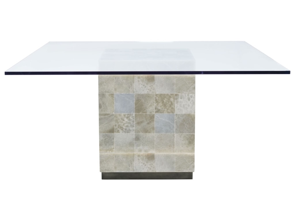 Bernhardt Trimbelle Square Gl Top Dining Table Stone Base Bernhardt Trimbelle Square Gl Top Dining Table Stone Base