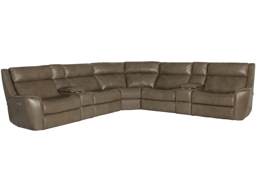 Bernhardt Wrigley Casual Power Reclining Sectional Sofa With Bernhardt Wrigley Casual Power Reclining Sectional Sofa With
