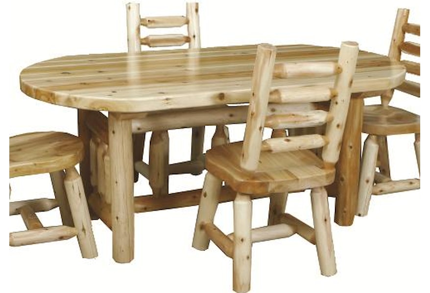 Best Craft Lodge 5 Rustic Oval Dining Table A1 Furniture Mattress Kitchen Table
