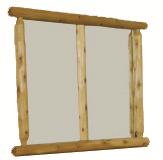 Best Craft Lodge Natural Rustic Wood Double Mirror A1 Furniture