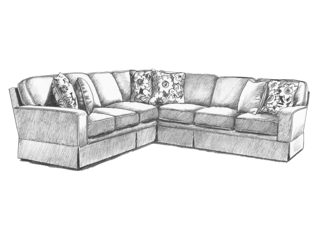 Annabel Five Piece Customizable Sectional Sofa With Track Arms And Wood Feet By Best Home Furnishings At Dean Bosler S