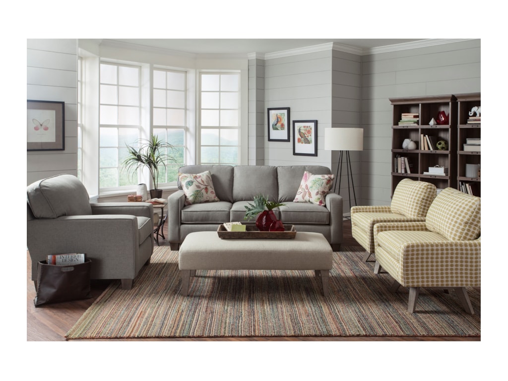 Annabel Customizable Contemporary Sofa With Track Arms And Tapered Legs By Best Home Furnishings At Dunk Bright Furniture