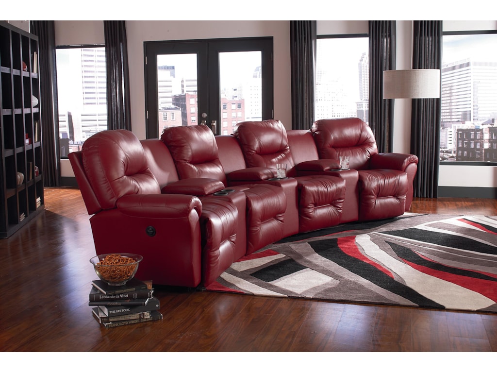 Best Home Furnishings Bo 4 Seater Reclining Theater Best Home Furnishings Bo4 Seater Reclining Theater Group