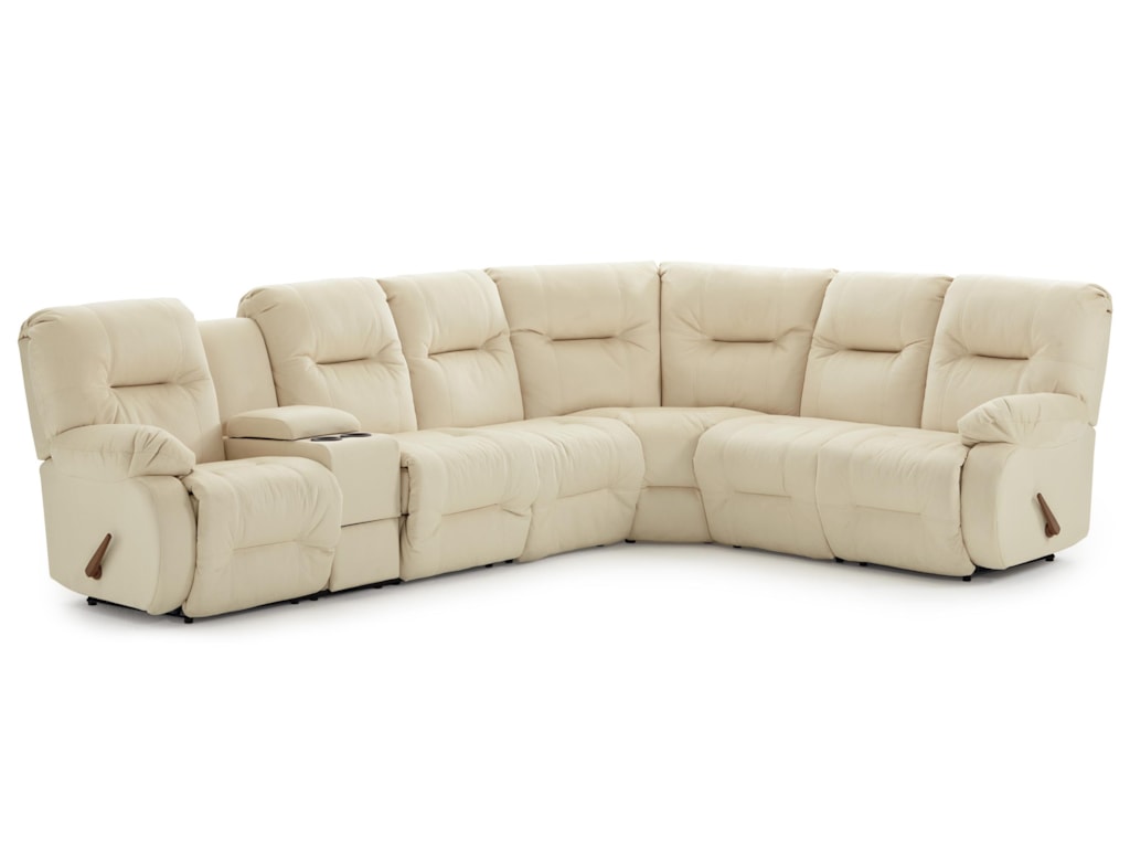 Brinley 2 Casual Reclining Sectional Sofa With Storage Console And Cupholders By Best Home Furnishings At Novello Brinley 2 Casual Reclining Sectional Sofa With Storage Console And Cupholders By Best Home Furnishings At Novello