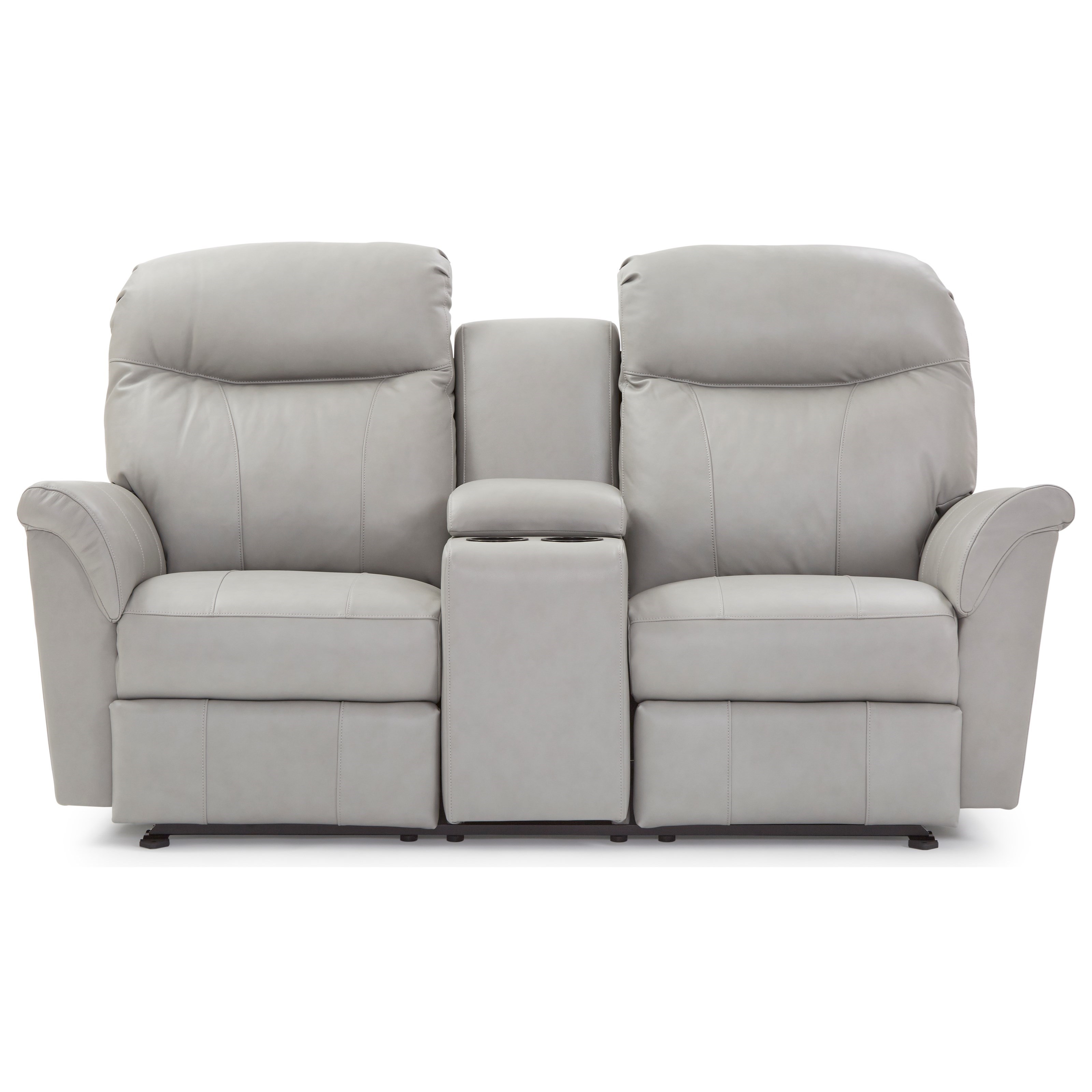 Casual Power Rocking Reclining Loveseat with Cupholder Storage Console