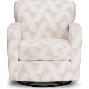 Best Home Furnishings Caroly Contemporary Swivel Barrel Chair Zak S Home Upholstered Chairs