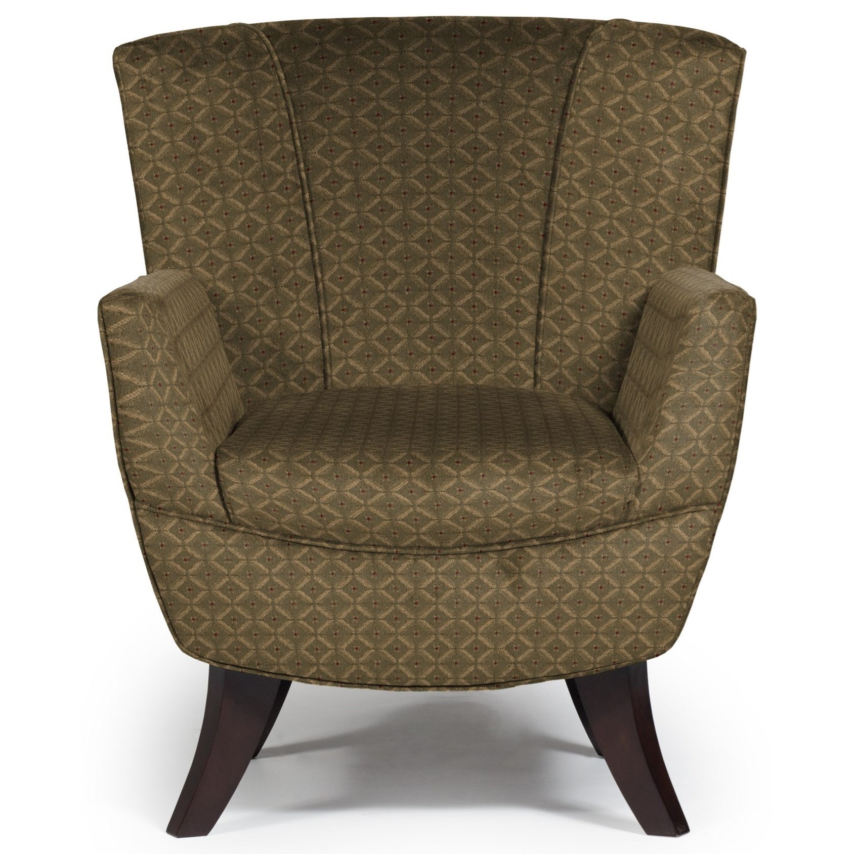 Best Home Furnishings Club Chairs Bethany Flared Back Club