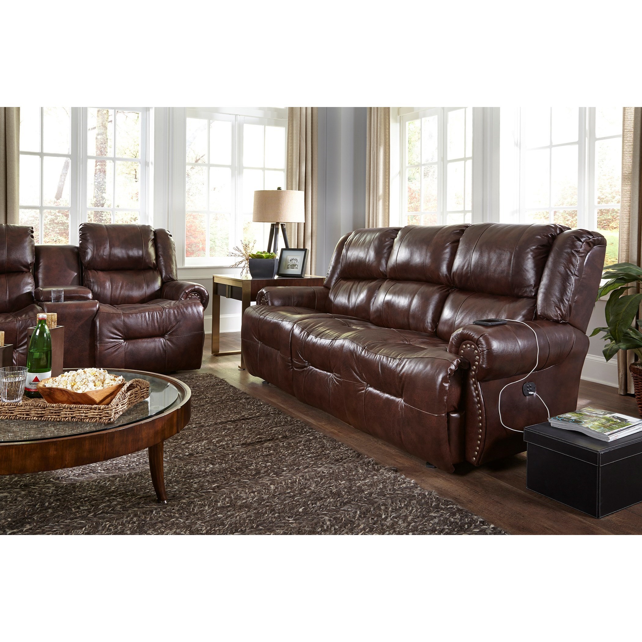 Best Home Furnishings Genet Space Saver Reclining Sofa With Drop