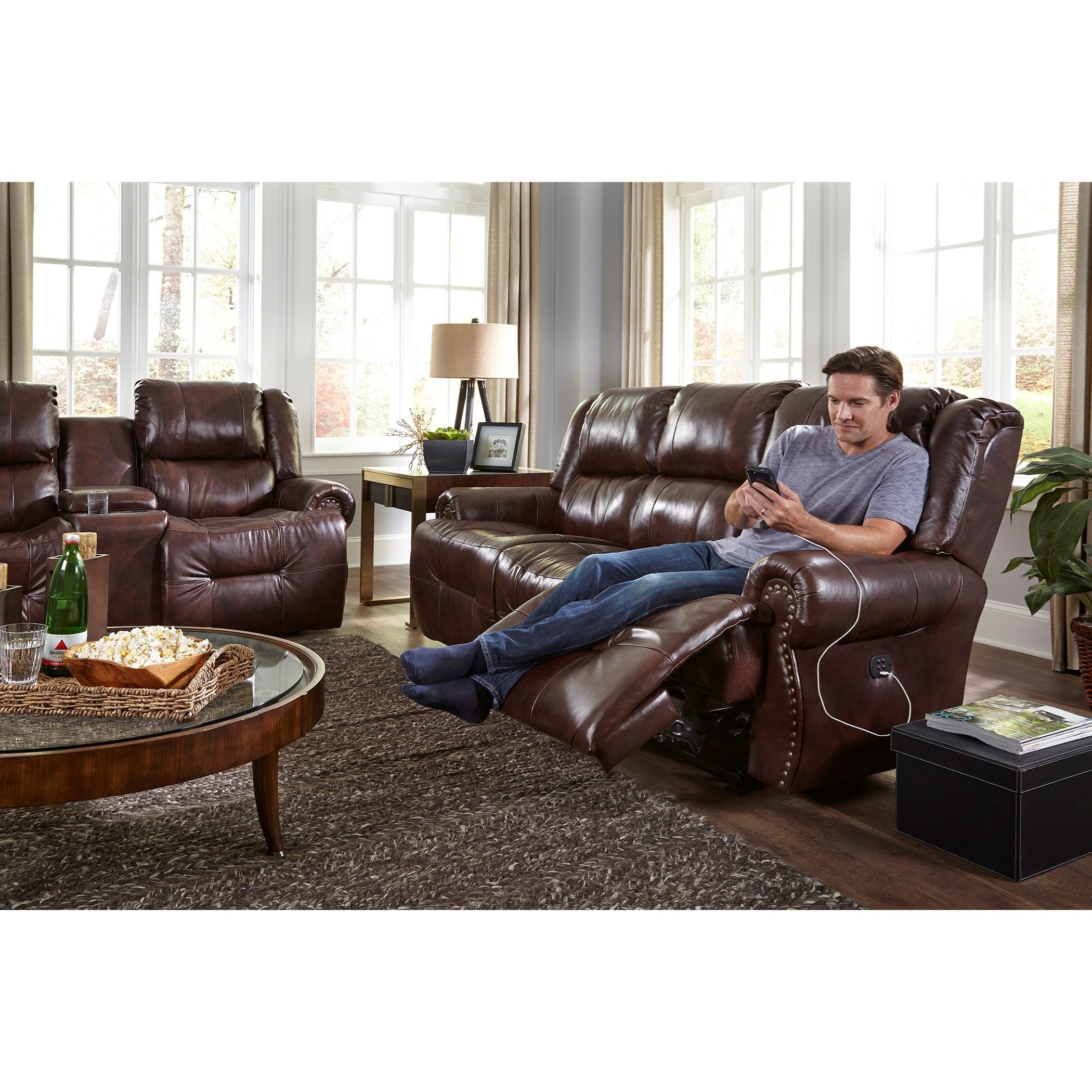 Best Home Furnishings Genet Space Saver Reclining Sofa With Drop