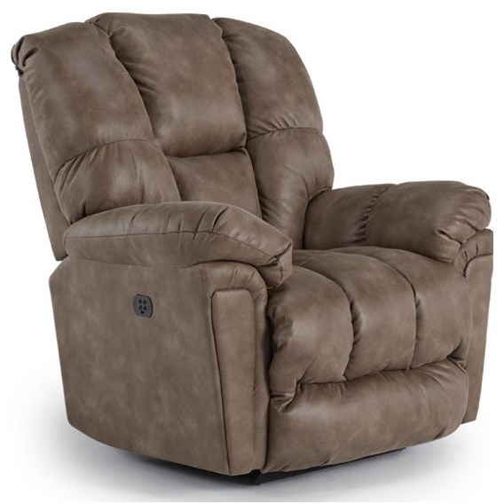 Best Home Furnishings Lucas 6mp57 Casual Power Rocker Recliner With Full Coverage Chaise Legrest Best Home Furnishings Recliners