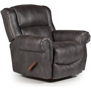 Best Home Furnishings Medium Recliners Terrill Power Rocker Recliner With Rolled Arms Mueller Furniture Recliners