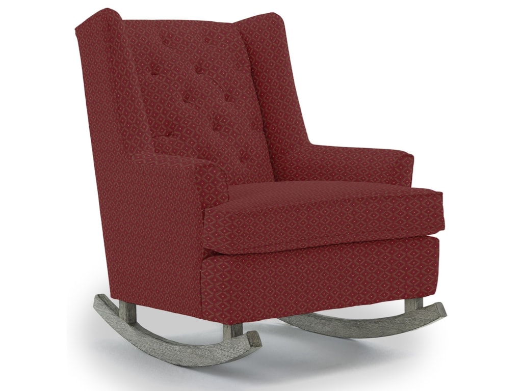 Best Home Furnishings Runner Rockers Paisley Button Tufted