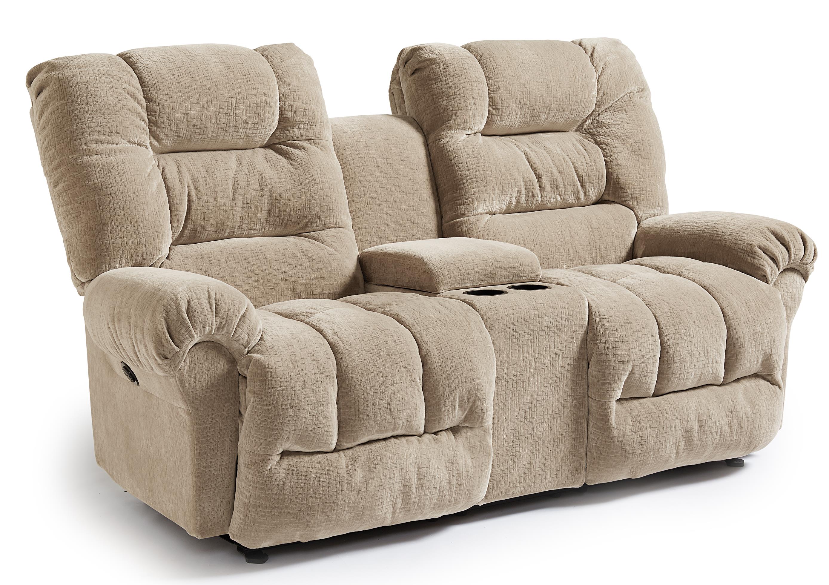 Best Home Furnishings Seger Casual Rocking Reclining Loveseat With Cupholder Console Novello Home Furnishings Reclining Loveseats