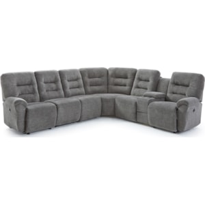 Best Home Furnishings Unity Casual 5 Seat Reclining Sectional Sofa
