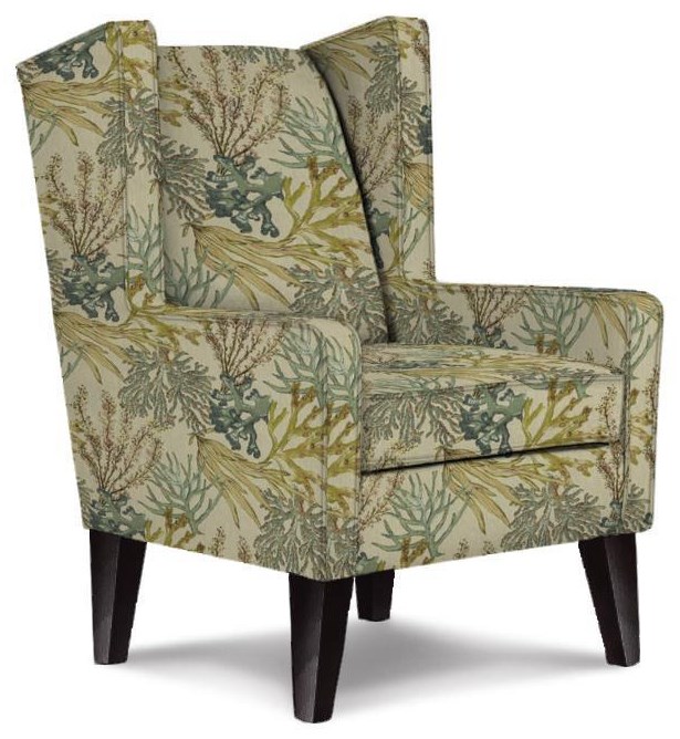 Best Home Furnishings Wing Chairs Karla Modern Wing Chair Wilcox Furniture Wing Chairs
