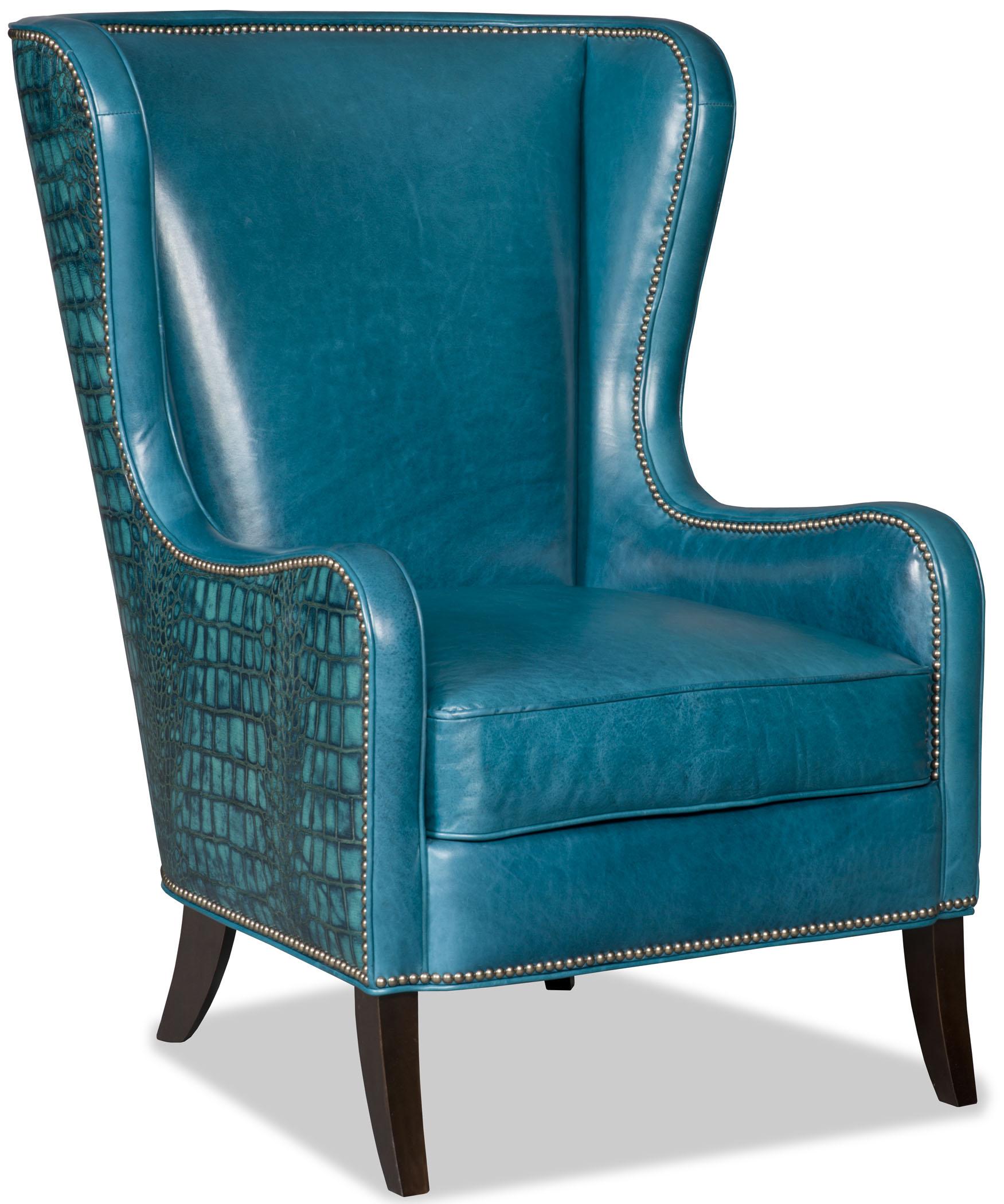 Bradington Young Club Chairs Aurora Chair With Flared Wing Back And Nailhead Trim Sprintz Furniture Wing Chairs
