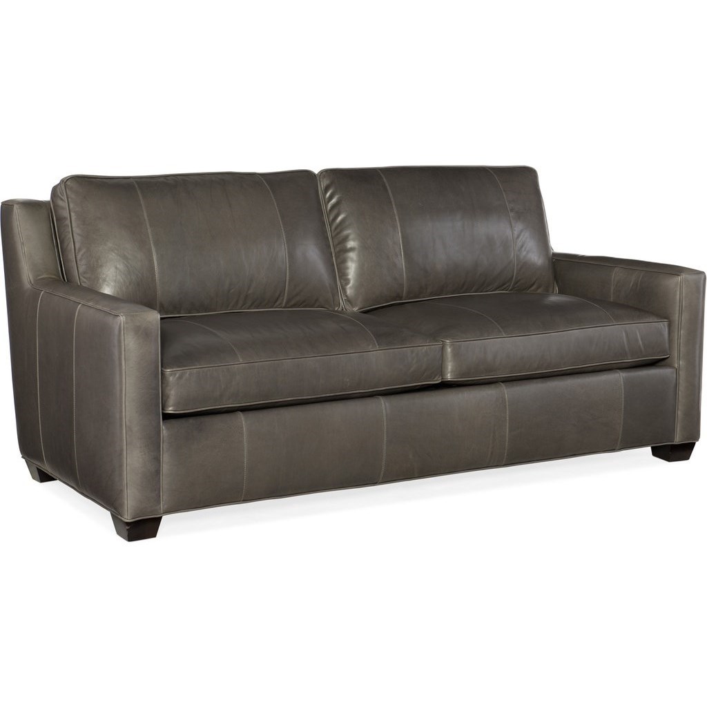 Bradington Young Ward Transitional Leather Sofa Howell Furniture