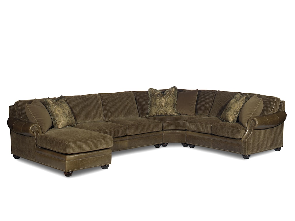 Bradington Young Warner Sectional Sofa With Chaise Lounger Adcock