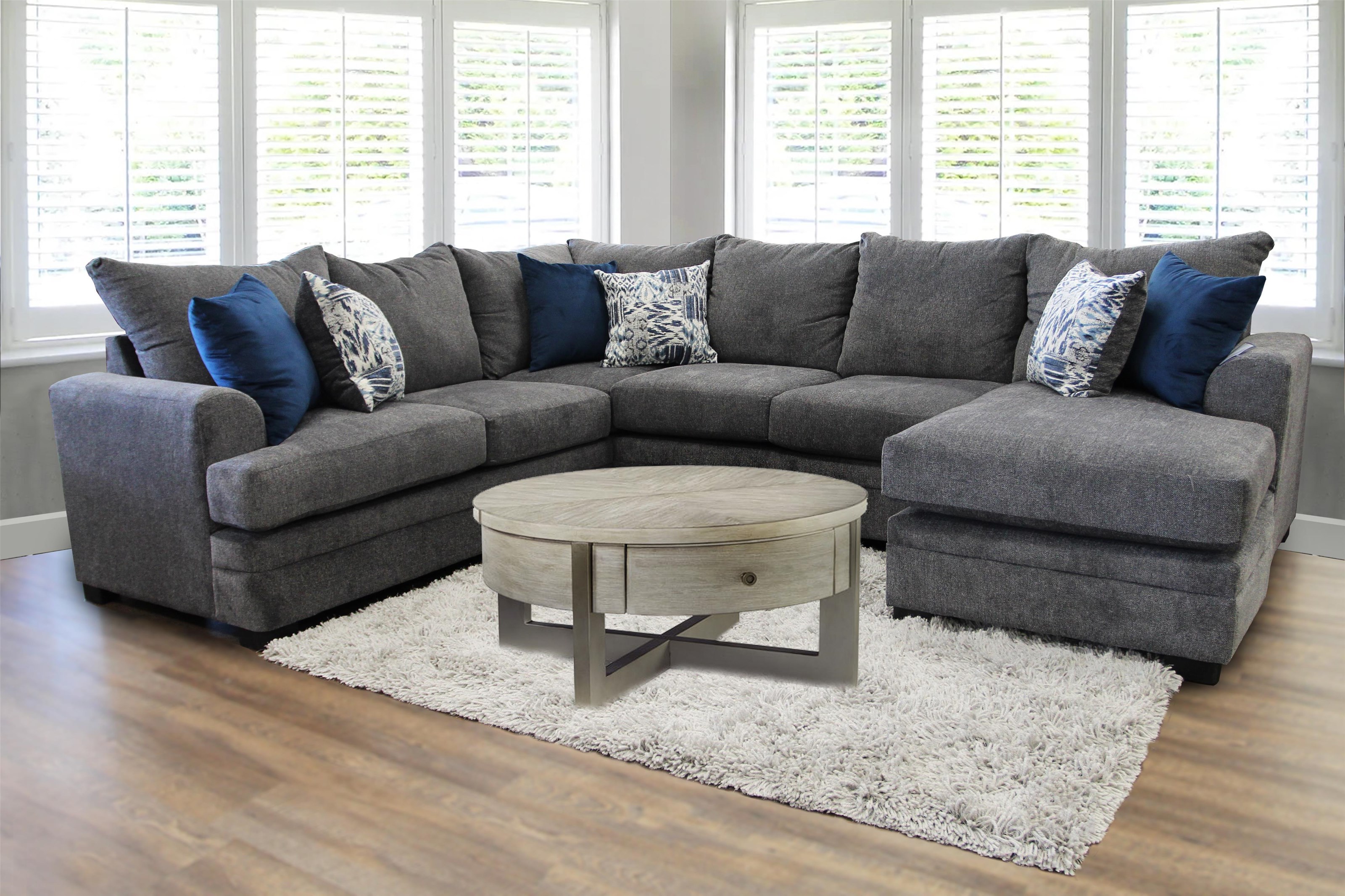 Bravo Carson 1156 Brav Grp 1156 Navy 3pc Sectional Navy Carson Household Furniture Sectional Sofas