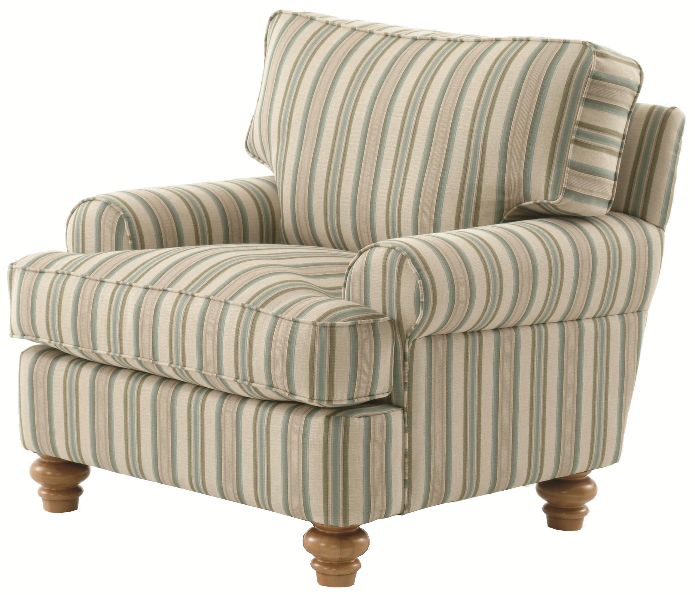 Braxton Culler 773 Upholstered Accent Chair With Turned Wood Feet Powell S Furniture And Mattress Upholstered Chair