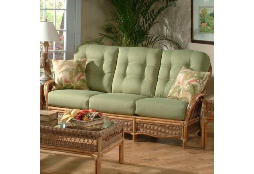 Braxton Culler Everglade Tropical Rattan Sofa Johnny Janosik Sofa