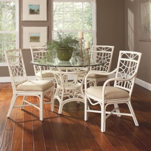 Braxton Culler 909 909 075 4x029 Tropical Rattan Five Piece Dining