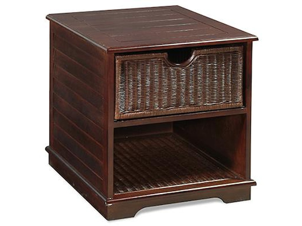 Braxton Culler East Bay 1505 071 End Table W Wicker Basket Braxton Culler East Bay End Table