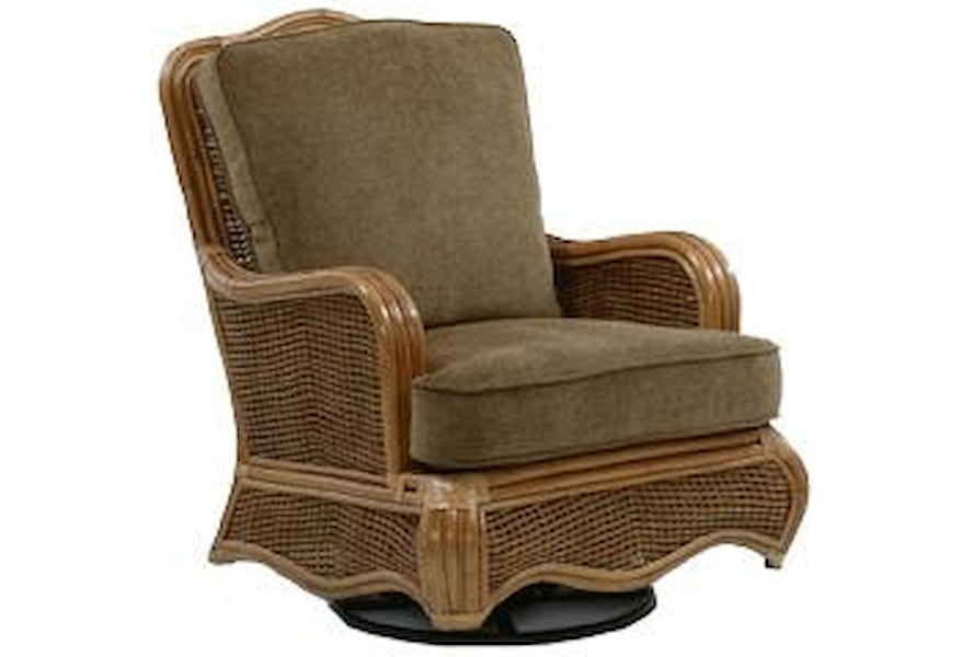 Braxton Culler Shorewood Tropical Swivel Glider W Rattan Story Lee Furniture Glider Rockers