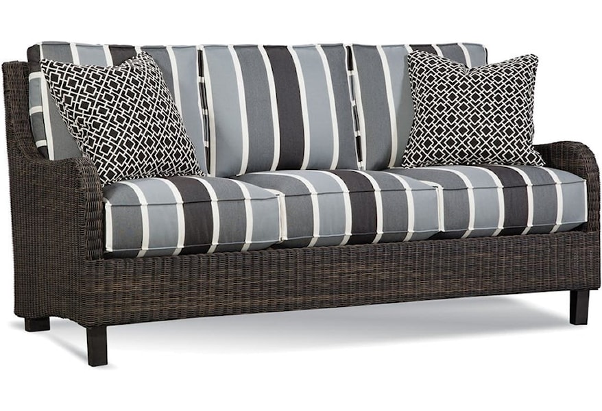 Braxton Culler Tangier 404 011 Outdoor Sofa With Two Toss Pillows