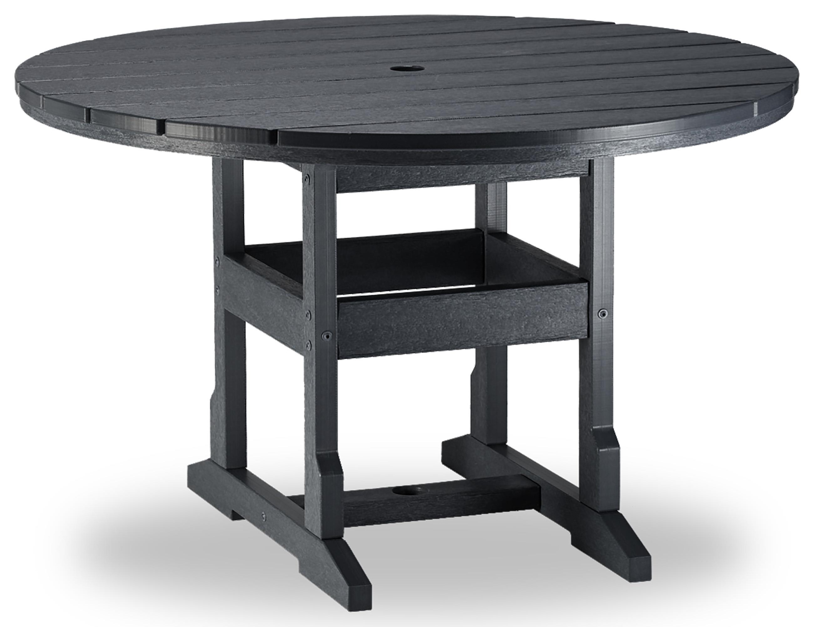 Breezesta Coastal 48 Inch Round Table With Umbrella Hole Johnny Janosik Outdoor Cocktail Coffee Tables