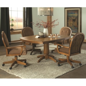 Brooks Easy Living 214260 4x518c 5 Piece Caster Swivel Chair Dining Set Dean Bosler S Dining 5 Piece Sets