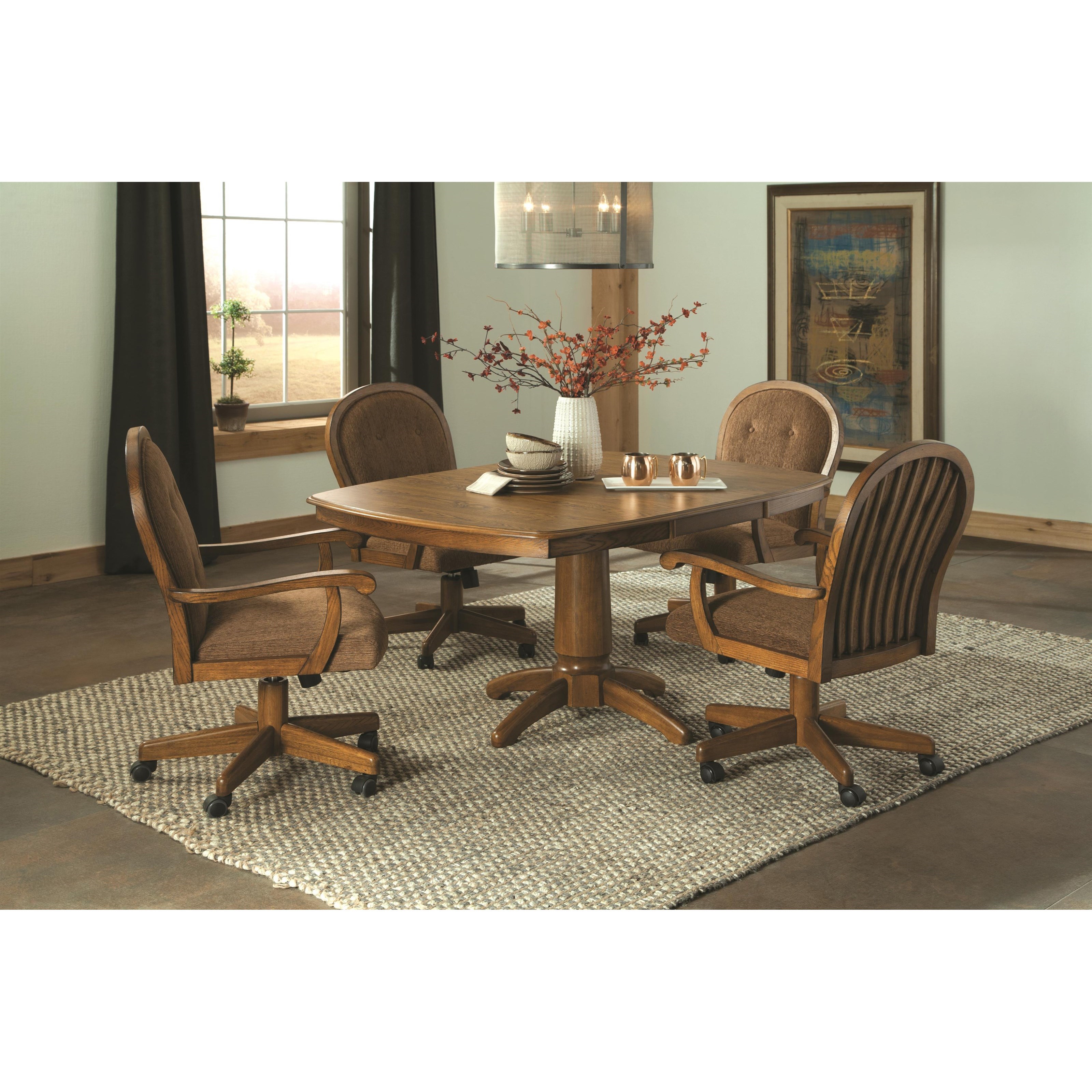 Brooks Easy Living 214260 Square Pedestal Table with 18" Leaf | Dean Bosler's | Dining Tables