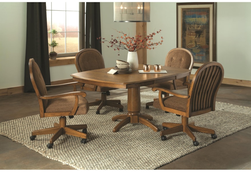 Brooks Easy Living Caster Upholstered Swivel Arm Chair Westrich