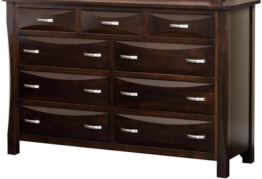 Brookside Furniture Preston Solid Wood 9 Drawer Dresser Mueller Furniture Dressers 9 Drawer Dresser Real Wood