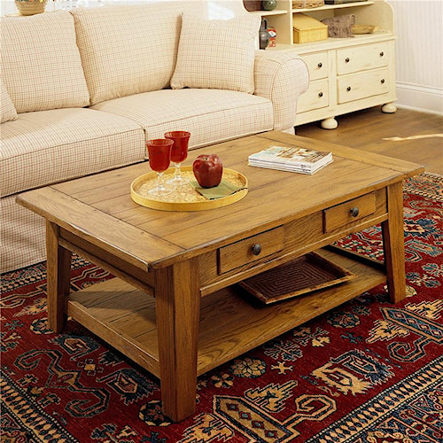 broyhill furniture attic heirlooms rectangular cocktail table | turk