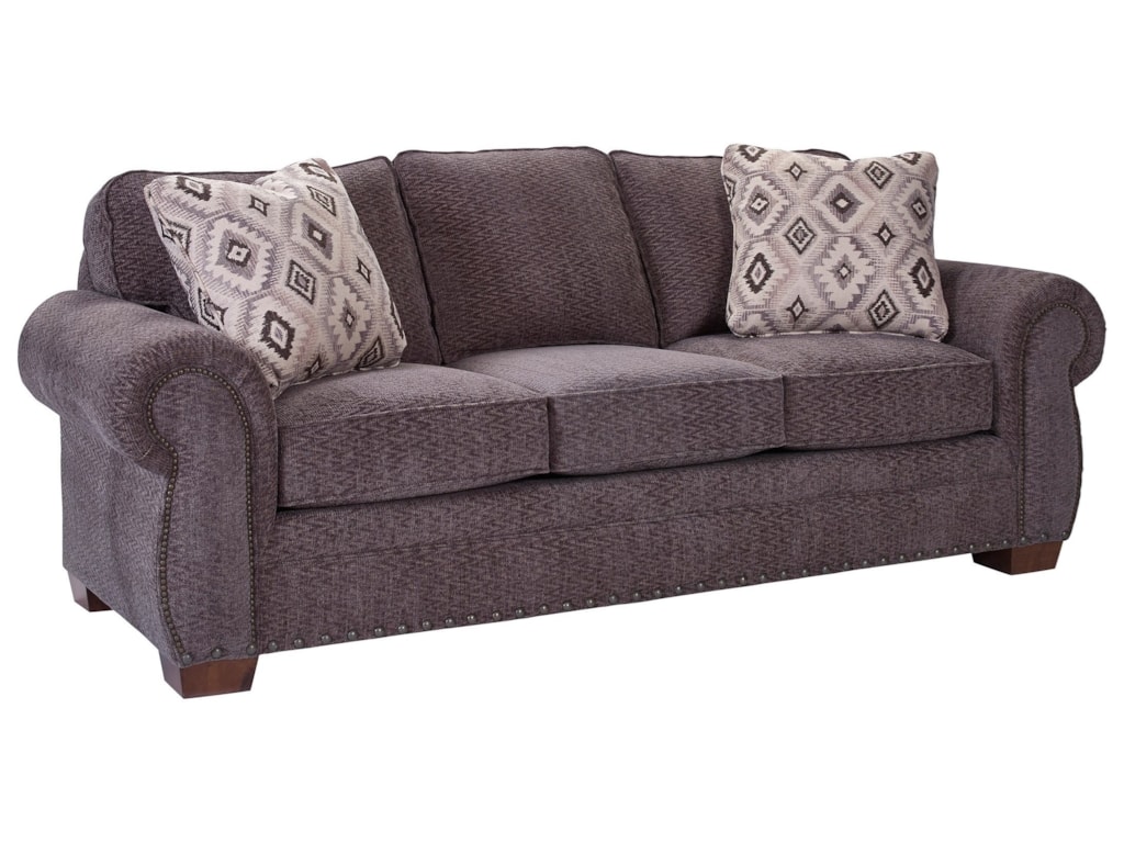 Broyhill Express Cambridge Quick Ship Transitional Stationary Sofa Cambridge Quick Ship Transitional Stationary Sofa With Nail Head Trim By Broyhill Express