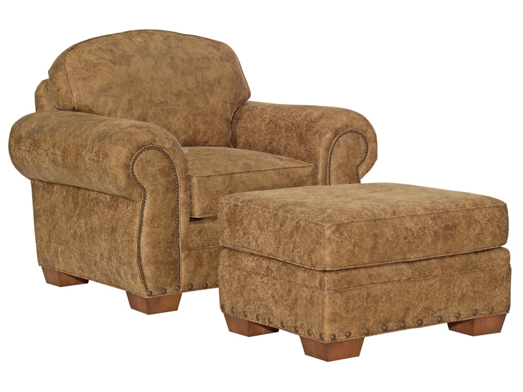 Broyhill Furniture CambridgeCasual Style Chair and Ottoman