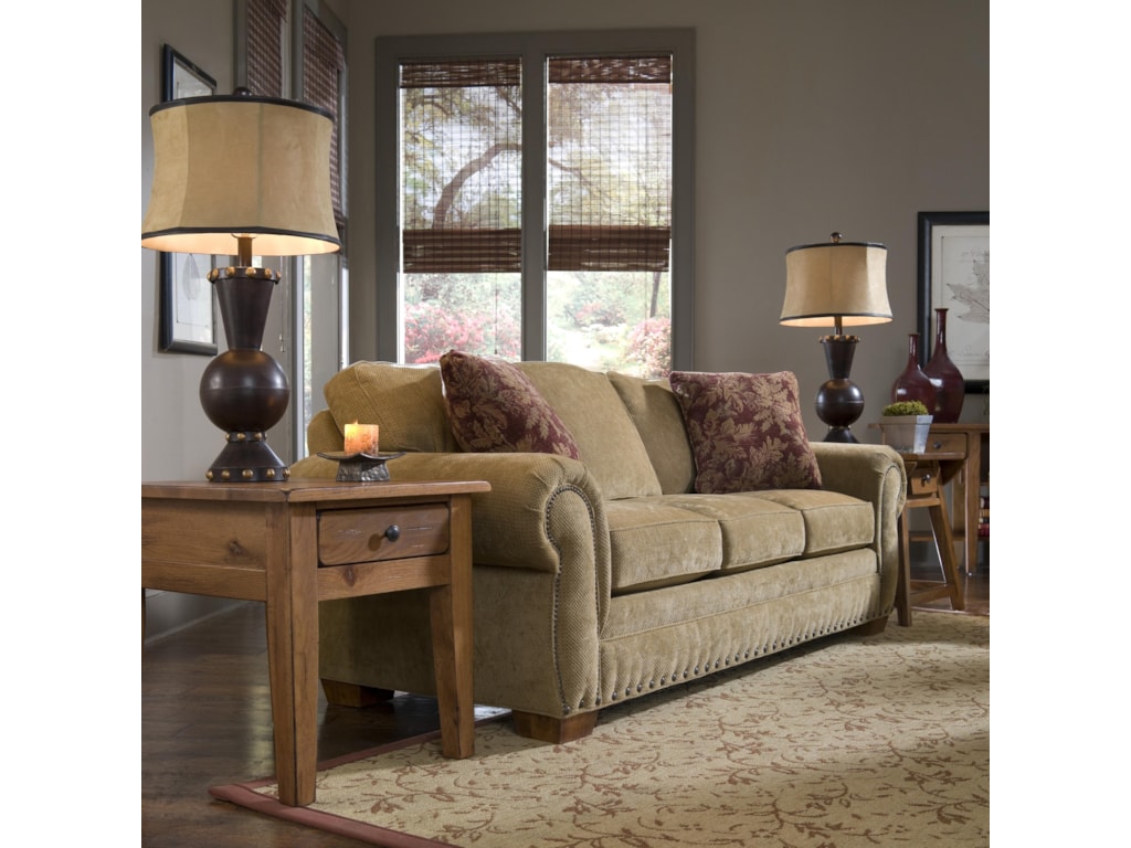 Broyhill Furniture Cambridge Casual Style Sofa With Nail Broyhill Furniture Cambridge Casual Style Sofa With Nail