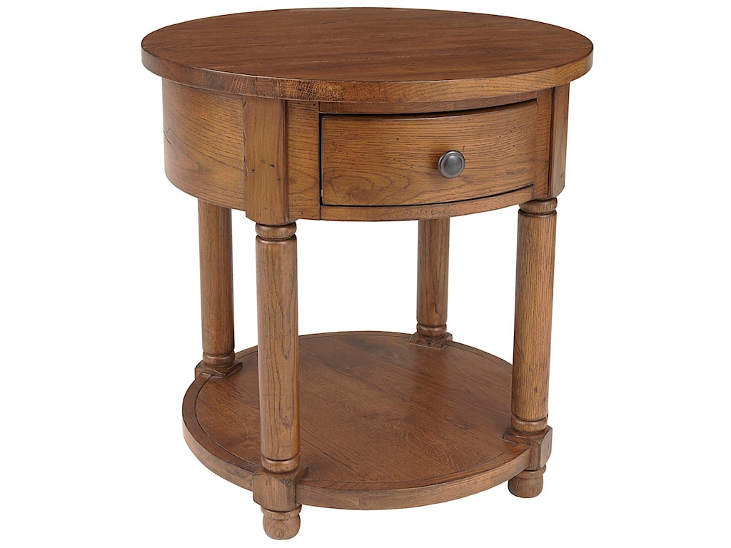 Broyhill Furniture Attic Heirlooms Round End Table With Shelf