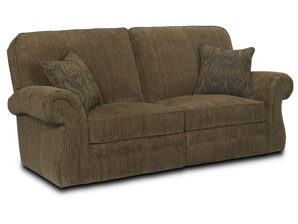 Billings Traditional Reclining Sofa With Rolled Arms And Nailhead Trim By Lane At Rune S Furniture