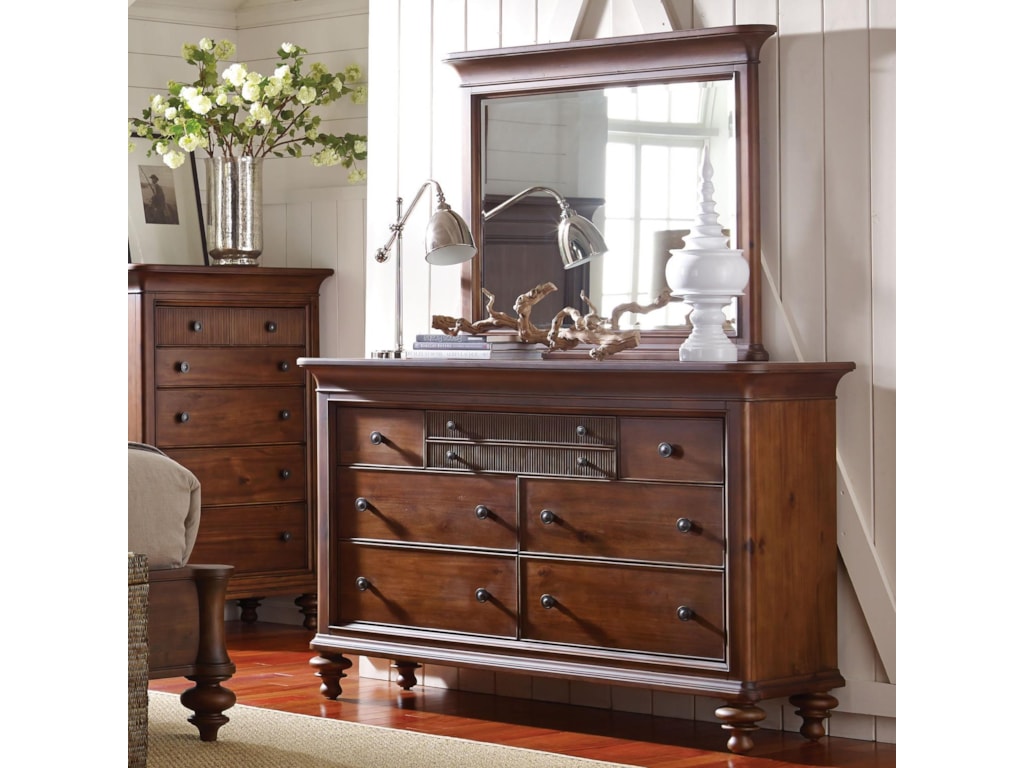 Broyhill Furniture Cascade 7 Drawer Dresser And Mirror Set Ahfa