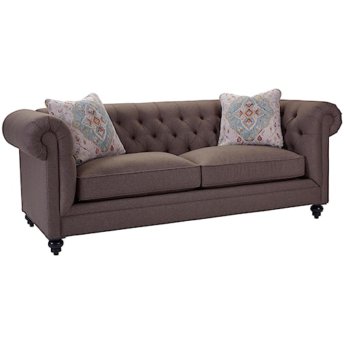 Broyhill Furniture Heath Traditional Chesterfield Sofa With Rolled Broyhill Furniture Heath Traditional Chesterfield Sofa With Rolled Arms