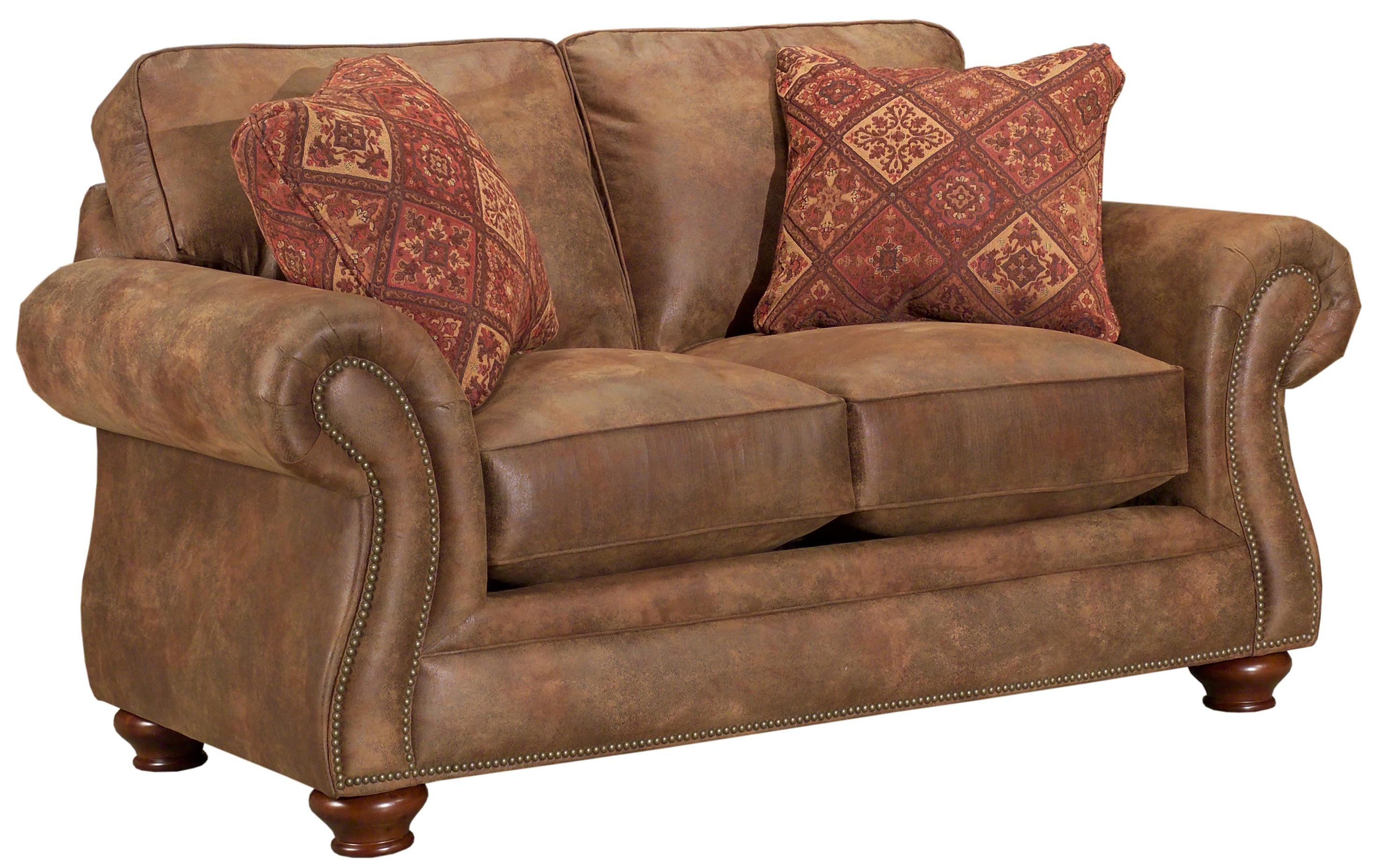 Broyhill Furniture Laramie Loveseat W Nail Head Trim